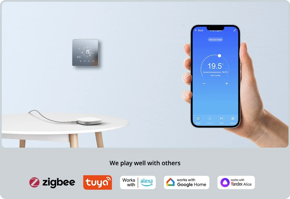 Best WIFI Boiler Control Zigbee Thermostat TGR85-ZB-WPB Best WIFI Boiler Control Zigbee Thermostat TGR85-ZB-WPB
